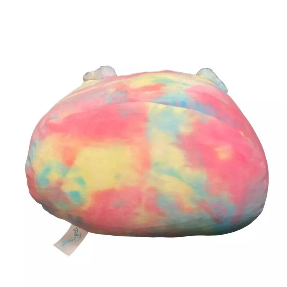 NEW Squishmallows Candy the Rainbow Tie Dye Bunny w/ Fuzzy Ears 12